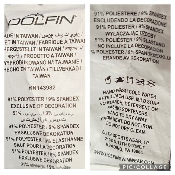 Dolfin Women's Aquashape Color Block Ruched-Front One Piece Swimsuit Size 18* - Picture 11 of 11